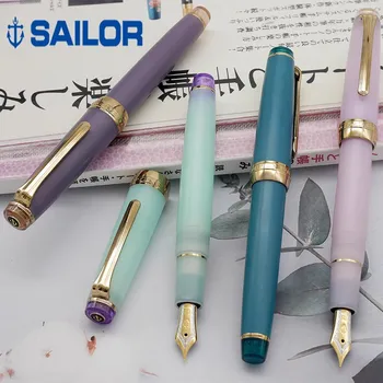 Японская пишущая музыкальная среда 21 Каратная золотая ручка Four Seasons Weaving Rain Sound Rain Sound Pen Матовая ручка SAILOR