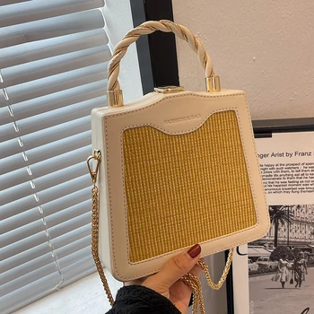 Дизайнерские женские маленькие сумочки из искусственной кожи, высококачественные женские сумки через плечо с цепочкой, женская модная сумка-мессенджер