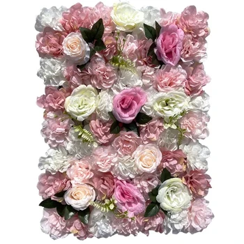 Новые Искусственные Цветы 40x60 см, 3D Свадебное украшение, Шелковые розы, Настенные панели, декор для парикмахерской, Фоновый Цветок