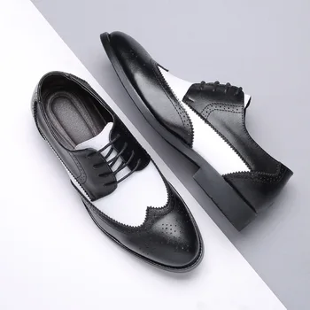 Мужская классическая обувь с перфорацией типа 