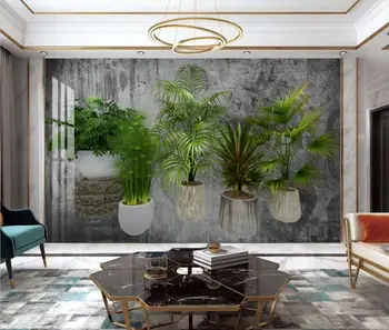 beibehang Пользовательские обои с растениями в горшках из Юго-Восточной Азии, фон для дома, 3D обои для гостиной, спальни