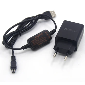 AC-L200 AC-L25A Power Bank USB Кабель + Адаптер для зарядки Sony DSC-HX1 DCR-UX5 UX7 HDR-XR100 NEX VG30 VG900 DEV-50 FDR-AX33 V700