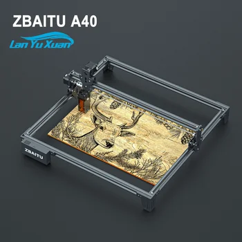 ZBAITU 80 Вт Лазерный гравировальный станок с ЧПУ, станок для гравировки металла, дерева, акрила, с офлайн-печатью с воздушным соплом