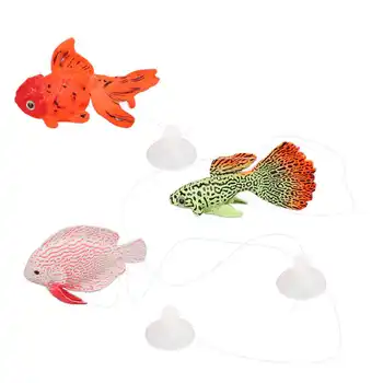 Искусственная Светящаяся Рыба Красочный Безвредный Аквариумный Плавающий Орнамент для Аквариума с Рыбами