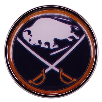 Брошь с логотипом BuffaloxSabres, эмалированная булавка, значок-кнопка