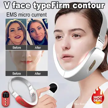Профессиональный косметологический прибор V Face с синим светодиодом для фотонной терапии, лифтинг лица, вибрационный массажер для похудения, редуктор двойного подбородка