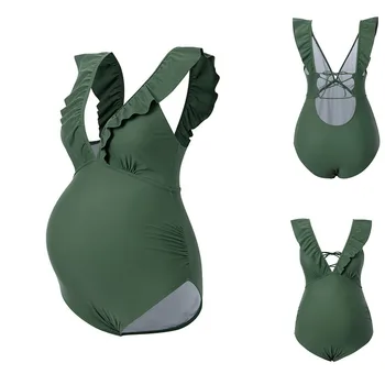 Женское однотонное бикини, юбка для беременных, цельный купальник, женские купальники, купальники-Bikni, женское бикини, новинка 2023 года