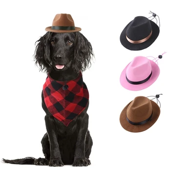 Стильный шоу-костюм для собак-ковбоев, Отличные подарки для домашних животных, костюм в ковбойской шляпе, Аксессуары для ковбоев, принадлежности для фотостудии