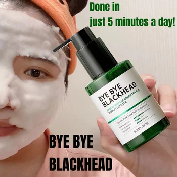 SOME BY MI Bye Bye Blackhead 30 дней Чудо-очищающее средство с пузырьками зеленого чая от прыщей, удаление угревой сыпи, Отшелушивающая маска для лица
