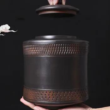 Упаковка Китайская Чайная Коробка Контейнер Консервная Банка Крышка Футляр Чайная Коробка Защита От Запаха Свободные Герметичные Роскошные Чайные Аксессуары Caja De Te WSW35XP