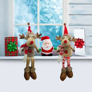 Выдвигайте Милые фигурки, Рождественские куклы, длинные руки, Выдвижные куклы 2023 Navidad Home Decor, Украшение домашнего шкафа, Подвесные украшения