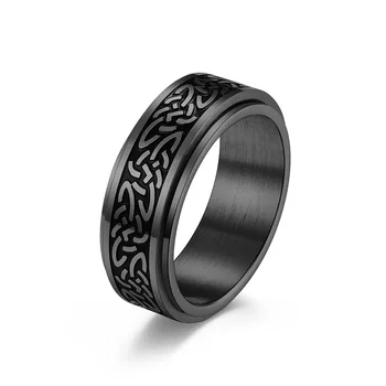 Вращающиеся кольца из нержавеющей стали с Кельтским узлом для мужчин и женщин, Спиннер из нержавеющей стали Viking, Новые модные Винтажные кольца-бижутерия