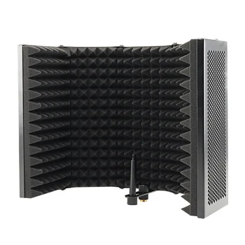 5-панельный складной студийный микрофон, изолирующий экран, Звукопоглощающая пенопластовая панель
