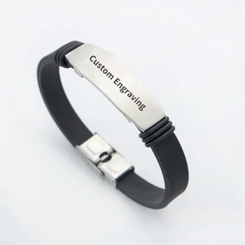 Изготовленные своими руками Силиконовые браслеты для женщин и мужчин Персонализированный браслет регулируемой длины 8,3 дюйма
