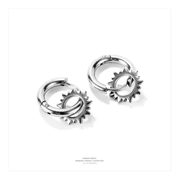 JIALY Европейская мода Серьги-кольца из нержавеющей Стали 316L Круглое Ухо Для Женщин Мужские Ювелирные Изделия