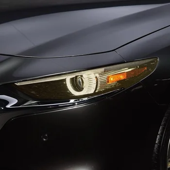 Для Mazda 3 BP 2019 2020 2021 Аксессуары, Защитная пленка для автомобильных фар, Передний свет, Прозрачная Дымчатая Черная наклейка из ТПУ