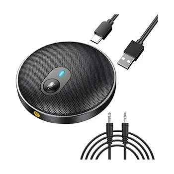 Микрофон для видеоконференции с круговым распознаванием голоса 360 °, конференц-микрофон для Windows 7/8/10, OS, Linux