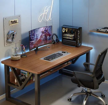Компьютерный стол, домашний настольный игровой стол и стул, простой компьютерный стол, рабочий стол, письменный стол