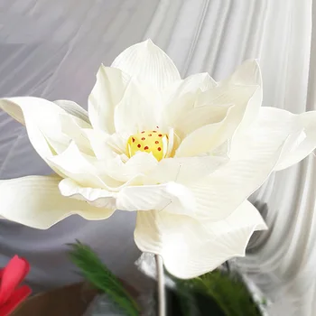 Искусственные цветы имитация головки цветка Lotus Большие искусственные цветы из пенопласта для украшения свадьбы