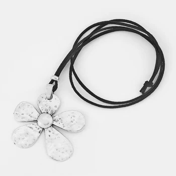 Винтажное ожерелье с подвеской в виде цветка-гиперболы, сердца-Солнца, Готические веревочные цепи, ожерелье 2023, модные украшения для женщин, Классные подарки для вечеринок
