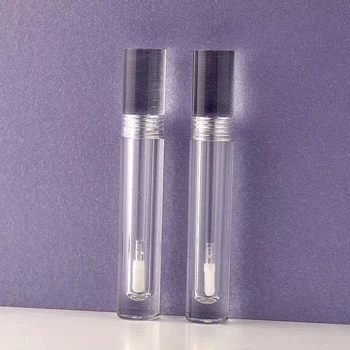 Прозрачная упаковка тюбика блеска для губ PETG Объемом 5,5 МЛ, Пустая 20/50 штук, Прозрачный тюбик блеска для губ с контейнерами-палочками