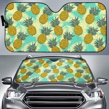 Солнцезащитный козырек для автомобиля с тропическим винтажным рисунком в виде ананаса