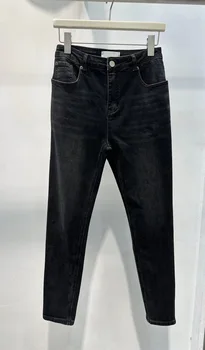 Рваные джинсовые расклешенные брюки ultra slim legs