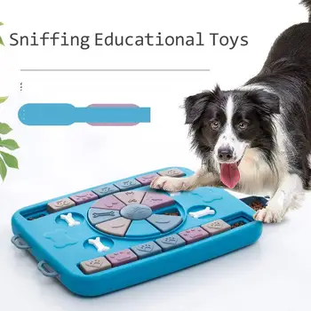 Игрушки-головоломки для собак Slow Feeder Интерактивное Увеличение IQ щенка, Дозатор еды, медленно Поедающий Нескользящую миску, игра для дрессировки домашних кошек и собак