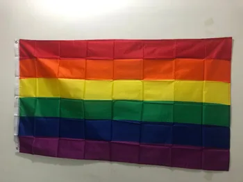 Декоративный баннер с радужным гей-флагом 90x150 см