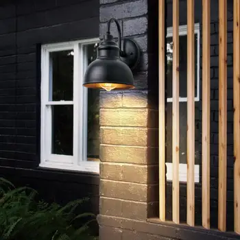 Уличный садовый светильник IP65, водонепроницаемый, в стиле ретро, Мягкое освещение, Защищенное от ржавчины Основание E27, Ультраяркая винтажная подсветка внутреннего двора с