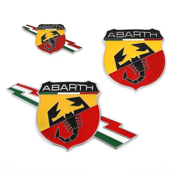 3D Автомобиль Abarth Металлический Значок Эмблема логотип Наклейка Наклейка для Fiat 125 500 Punto 124 595 1000TC 500C Bravo Panda Abarth Stilo Styling