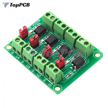 PC817 4-канальный модуль, плата изоляции оптрона, модуль адаптера преобразователя напряжения 3,6-30 В, драйвер, Фотоэлектрический изолированный модуль