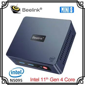 Мини-ПК Beelink Mini S Win 11 Intel 11th Gen Jasper Lake N5095 DDR4 8G 128G 16GB 512GB SSD Двойной Wifi BT4.0 1000M LAN Настольный