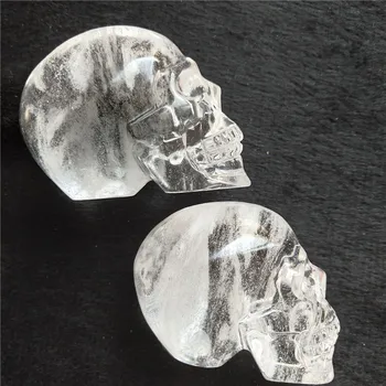 Оптовый Очень милый мини-Подарок из черепа из плавильного камня Белого цвета для исцеления черепа