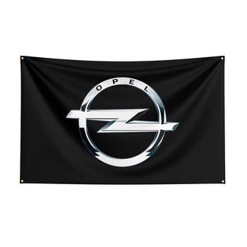 Флаг Opels размером 3x5 футов, баннер гоночного автомобиля с принтом из полиэстера для декора