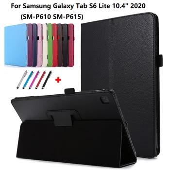 Тонкий чехол из Искусственной кожи Для Samsung Galaxy Tab S6 Lite 10,4 дюйма SM-P610 SM-P615 С Откидной Подставкой Для Samsung Tab S6 Lite Cover