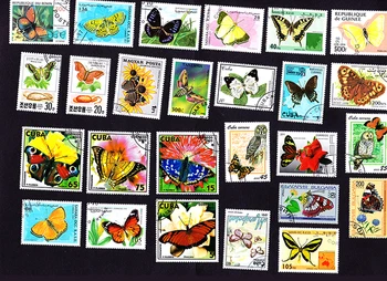 Новые бабочки 50 шт. /лот, все отличаются от многих стран, повторных почтовых марок для коллекционирования нет.