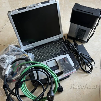MB Star C5 SD Подключает диагностический инструмент C5 с новейшим программным обеспечением 12-2022v DTS X DA-S Vediamo HDD с ноутбуком CF-30 4G Toughbook