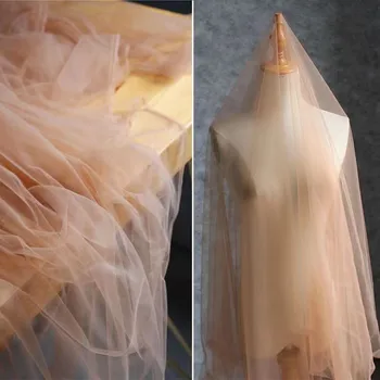 Нежная кожа nude160cm ширина 2 метра /лот, супер мягкий сетчатый тюль, прозрачный для свадебного платья 