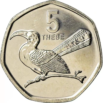 Монета Juque Ботсвана 5 очков 2013 Диаметр 18 мм Семисторонняя монета Совершенно новая UNC 100% оригинал