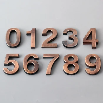 Дверная табличка Номер дома, таблички с номерами 0-9, Клейкое покрытие отеля, Цифровой адрес двери здания, номер этажа, наклейка, табличка, знак
