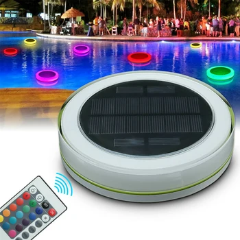 Dreamburgh RGB LED Подводный светильник, солнечный светильник для пруда, плавающий светильник для вечеринки в открытом бассейне с дистанционным управлением