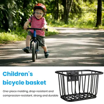 Вместимость детской велосипедной корзины, вместимость велосипедной корзины, передняя корзина детского велосипеда, Прочная, несущая, простая установка