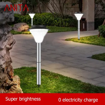 Современная газонная лампа ANITA Solar Light LED Водонепроницаемая IP65 Наружная декоративная для внутреннего двора парка-сада