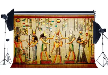 Потертый Египетский фон Древнеегипетские фрески Фон для фотографий Древнего фараона и иероглифов
