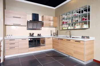 Новый дизайн современного кухонного шкафа из нержавеющей стали, высококлассная атмосфера, дизайн подвесного кухонного шкафа высокого класса