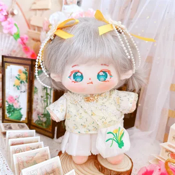 20 см хлопчатобумажная детская одежда Куклы Idol Star Cute Stuffed Customization Figure Toys Cotton Baby Doll Plushies Коллекция игрушек для фанатов