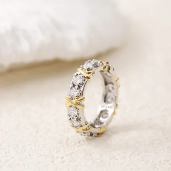 Обручальное кольцо для женщин, обручальное кольцо, циркон золотого цвета, кольца с кристаллами циркона для женщин, серебряный цвет