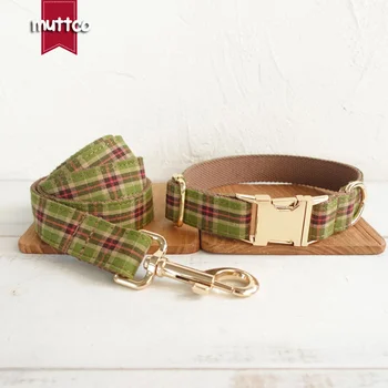 Розничная продажа MUTTCO, экологичный ошейник в британском стиле, модный ошейник для собак в клетку 