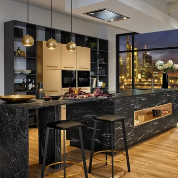 Новый дизайн современного кухонного шкафа из нержавеющей стали, атмосфера высокого класса, дизайн подвесного кухонного шкафа высокого класса